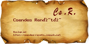 Csendes Renátó névjegykártya