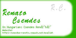renato csendes business card